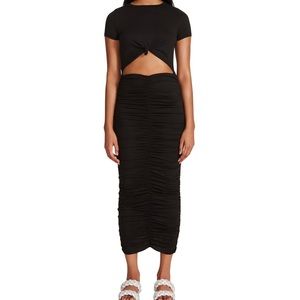BB Dakota Carmen Ruched Maxi Dress - Small